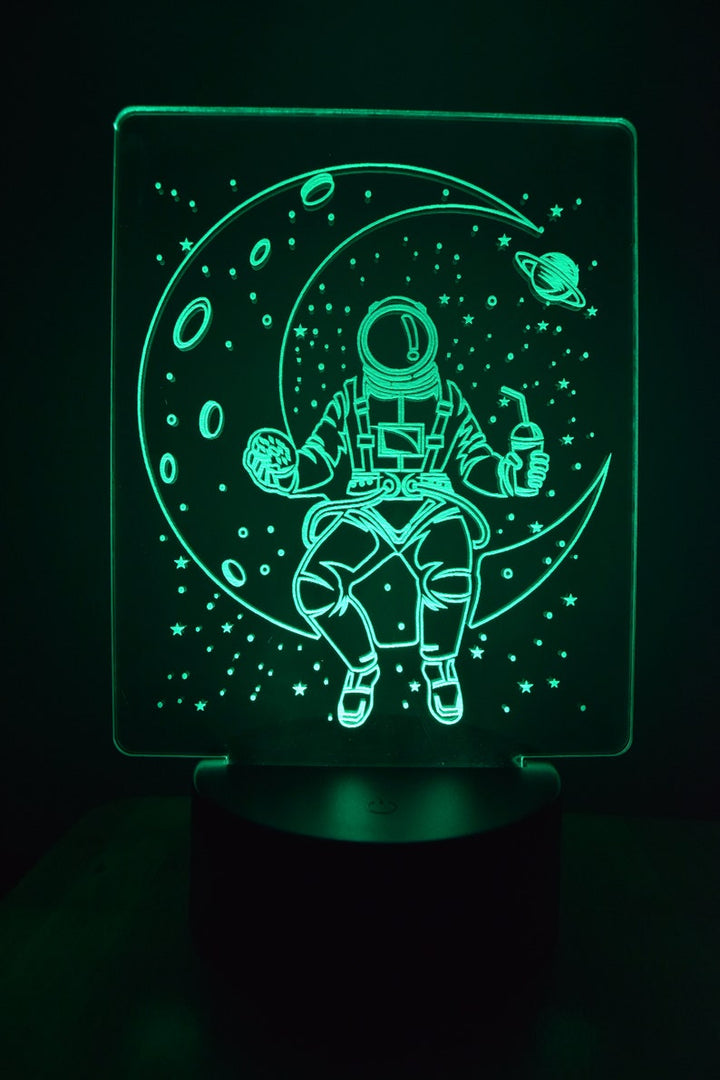 Astronaut LED Night Lamp | RGB 3D Acrylic Moon Light