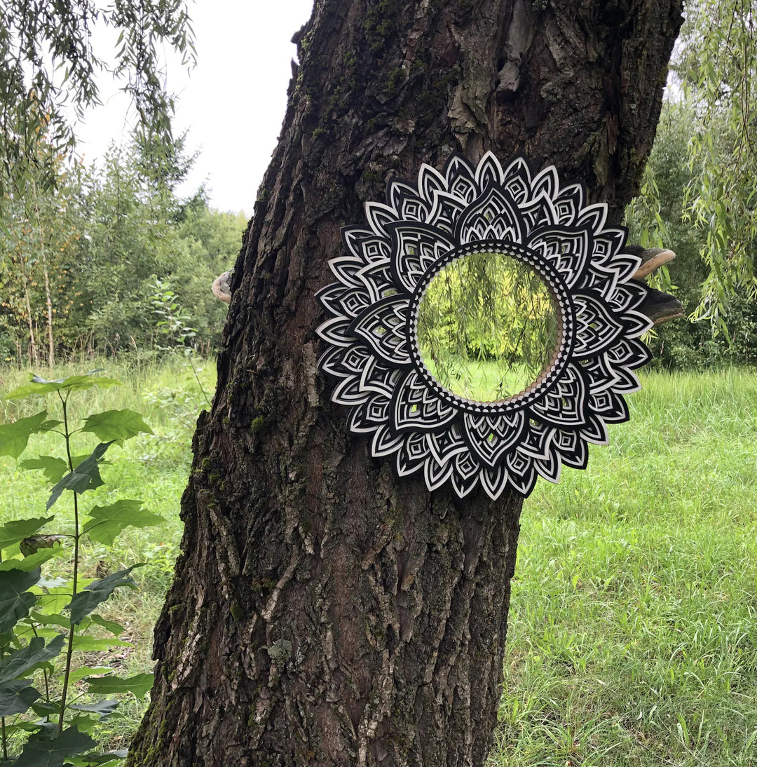 Boho Wooden Mirror Mandala