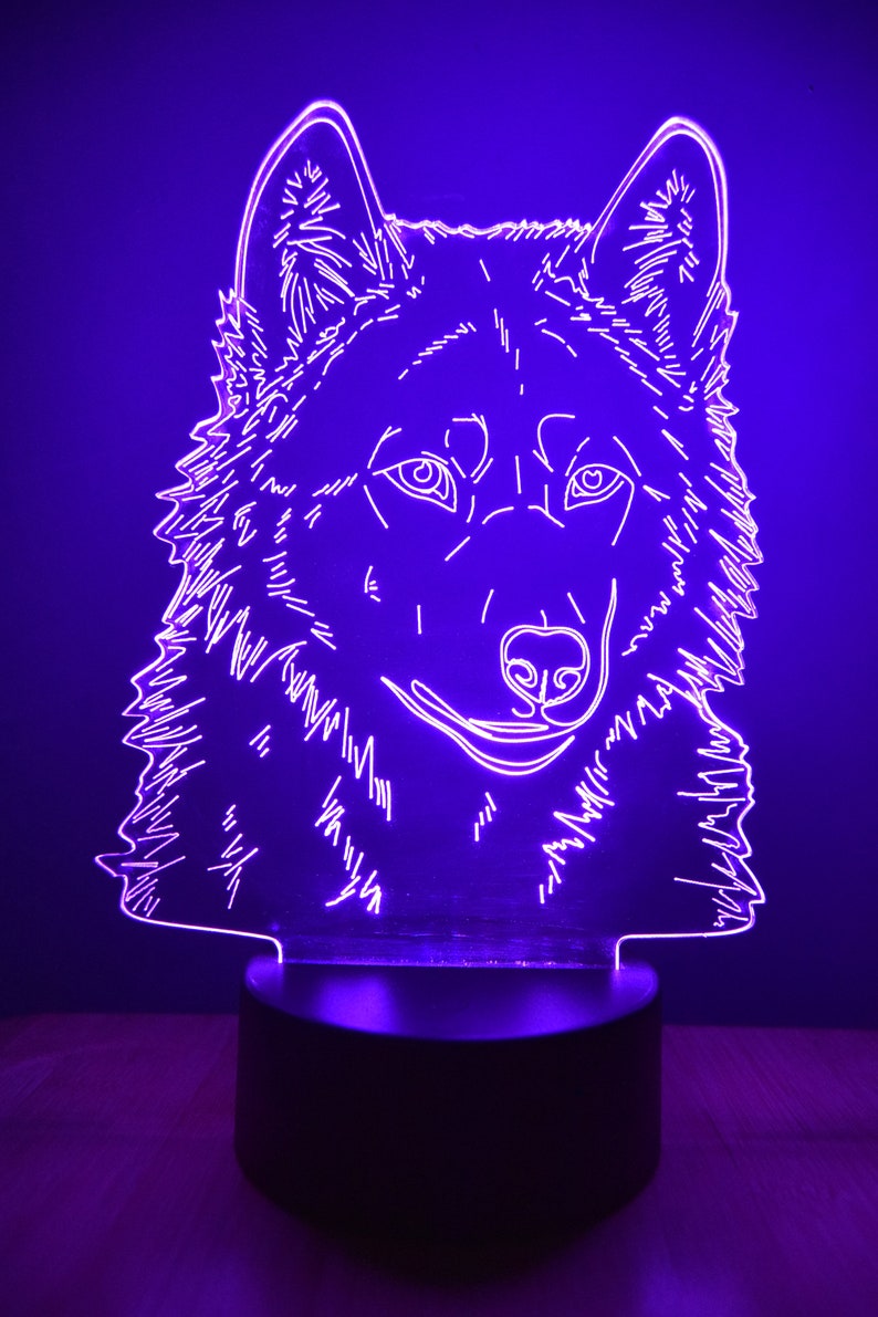 LED Night Lamp Wolf