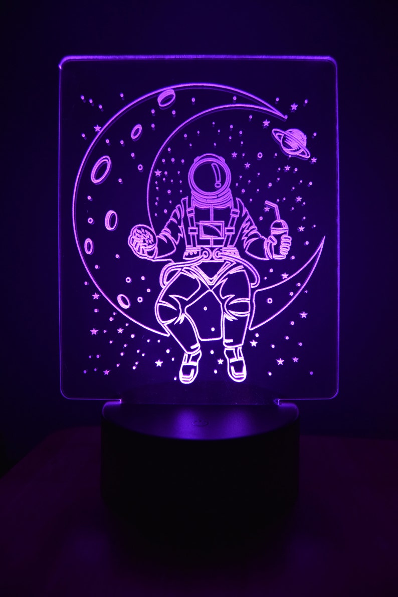 Astronaut LED Night Lamp | RGB 3D Acrylic Moon Light