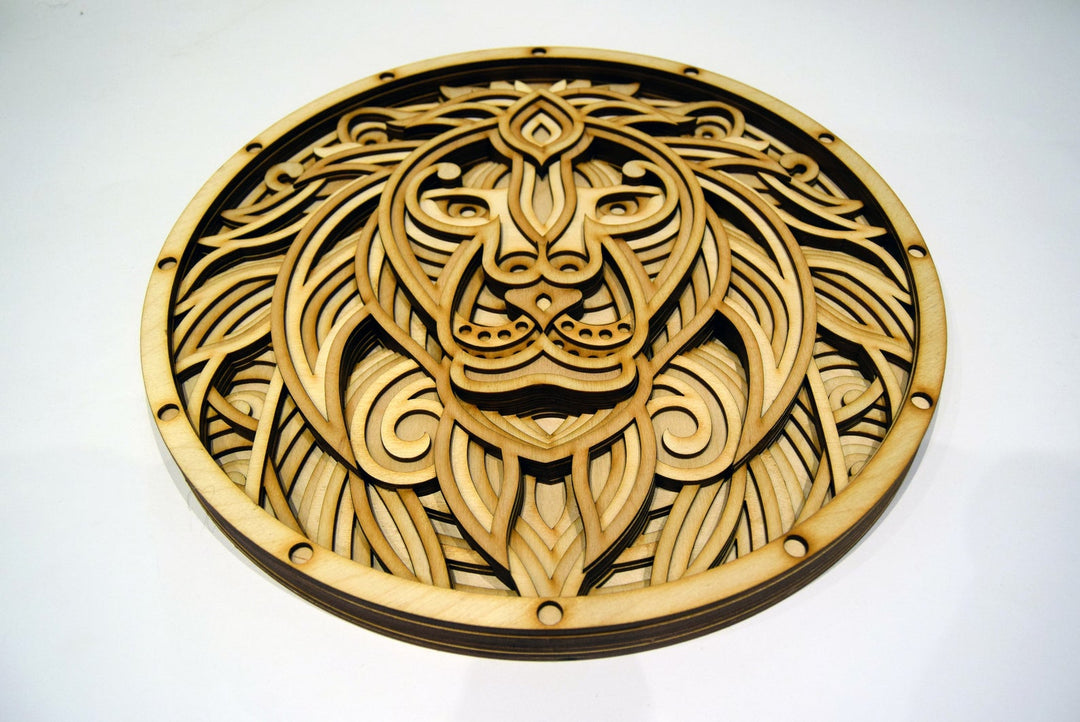 Wooden Lion Mandala