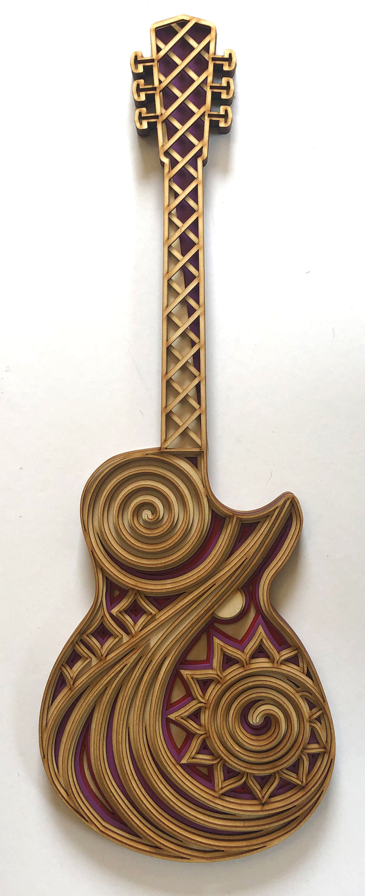 Wooden Guitar Wall Art