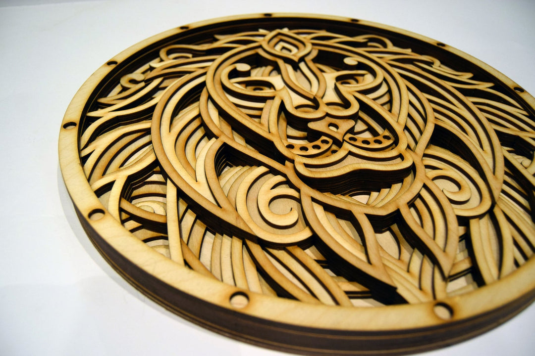 Wooden Lion Mandala