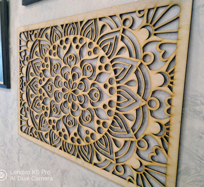 Illusion Mandala Rectangle Stencil