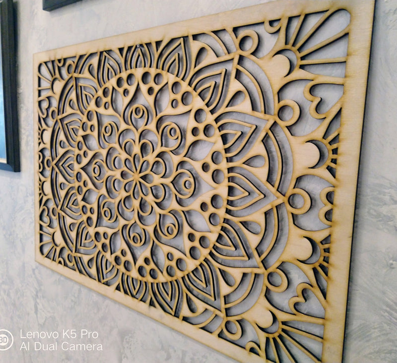 Illusion Mandala Rectangle Stencil