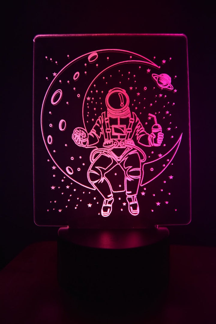 Astronaut LED Night Lamp | RGB 3D Acrylic Moon Light
