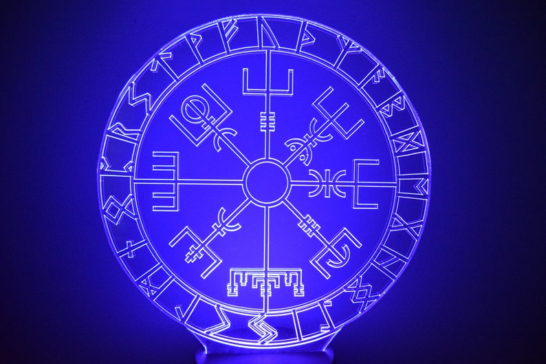 LED Night Lamp Viking Runes