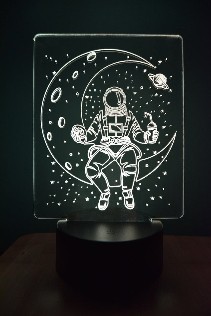 Astronaut LED Night Lamp | RGB 3D Acrylic Moon Light