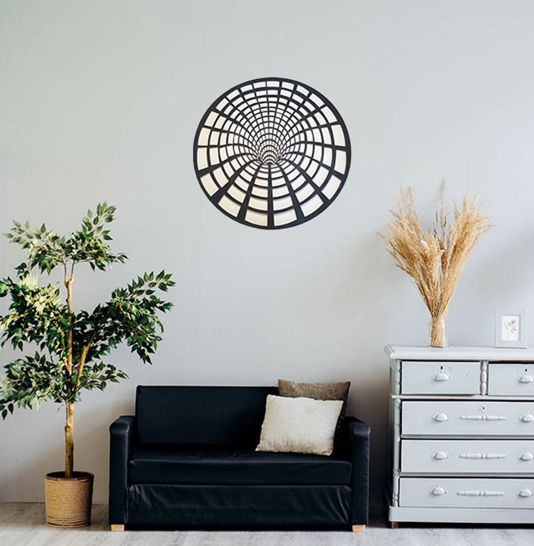 Wooden Illusion Portal Stencil