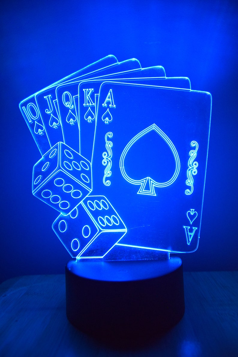 LED Night Lamp Poker Cards