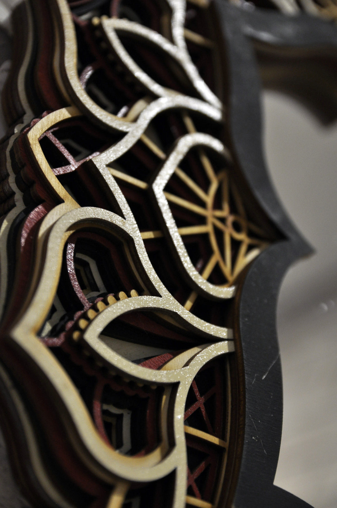 Flower Wooden Mirror Mandala