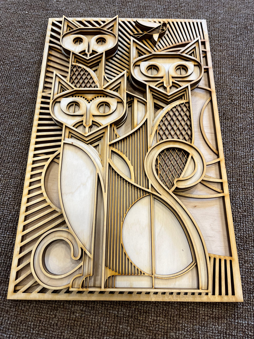 Cats Painting Mandala Wall Art