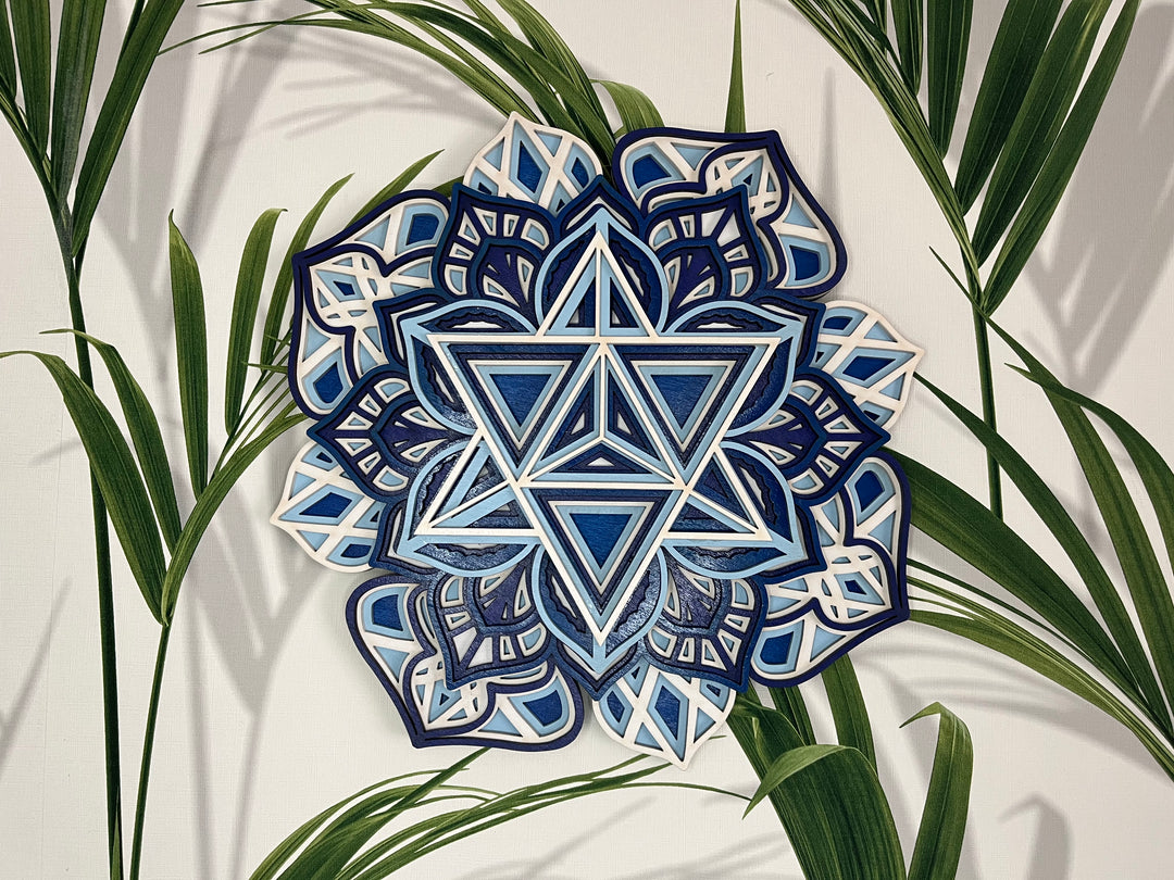 Merkaba Sacred Geometry Mandala Wall Art