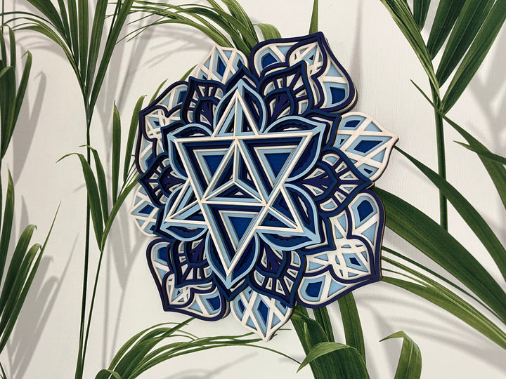 Merkaba Sacred Geometry Mandala Wall Art