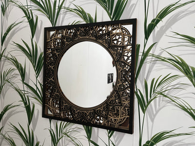 Large Wall Mirror | Mirror Wall Décor | Mandala Wall Art | Ornate Mirror