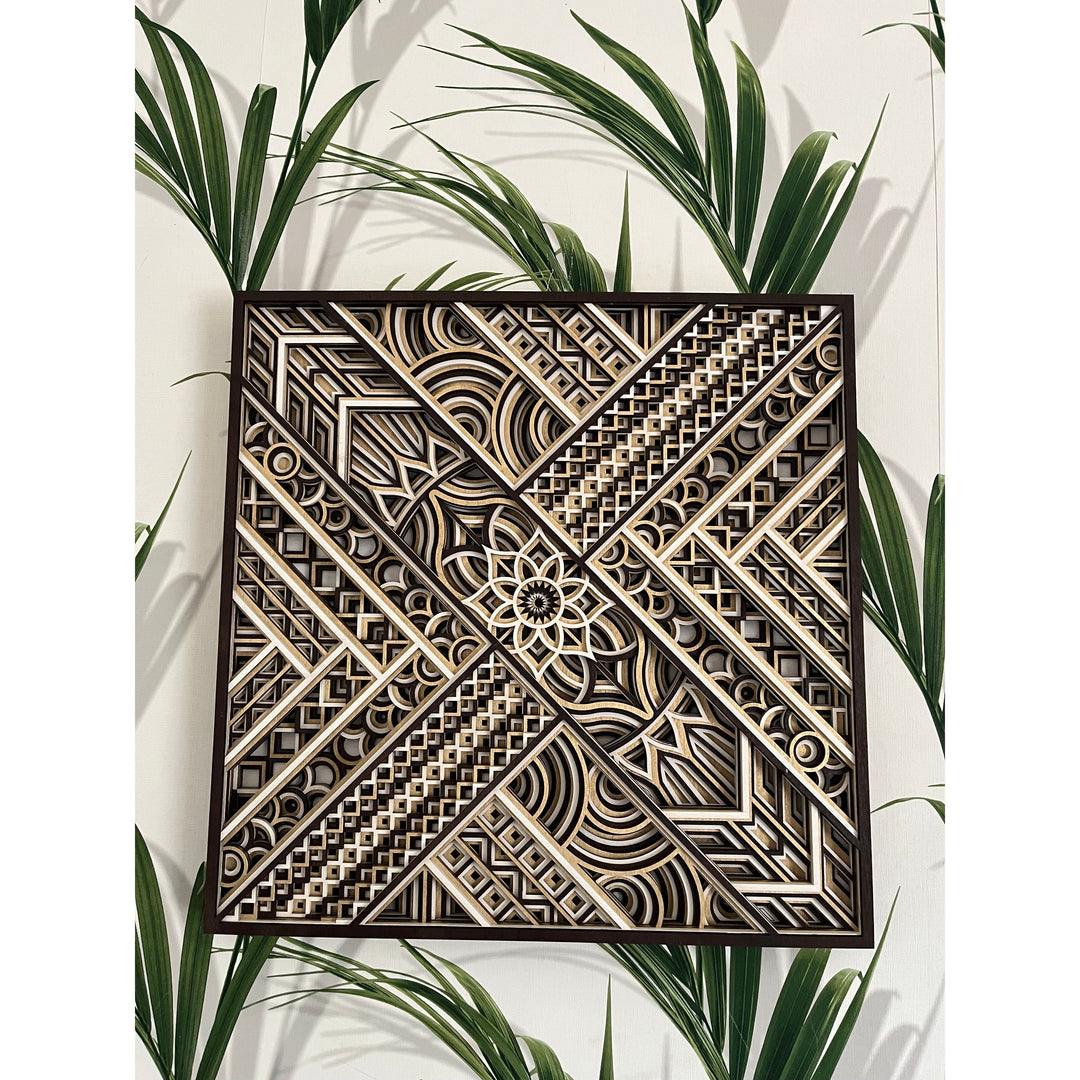 Layered Wooden Mandala Wall Art