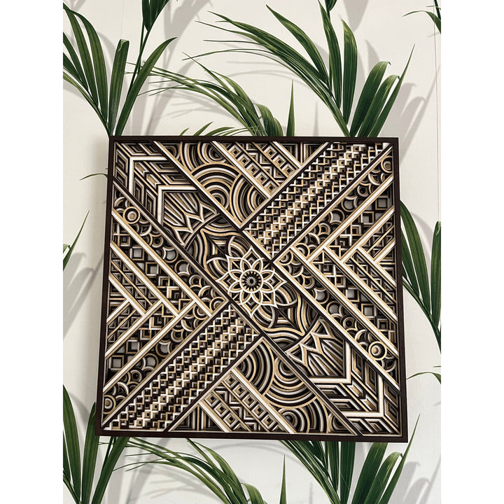 Layered Wooden Mandala Wall Art