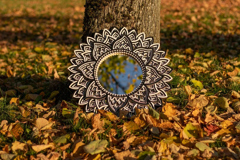 Boho Wooden Mirror Mandala