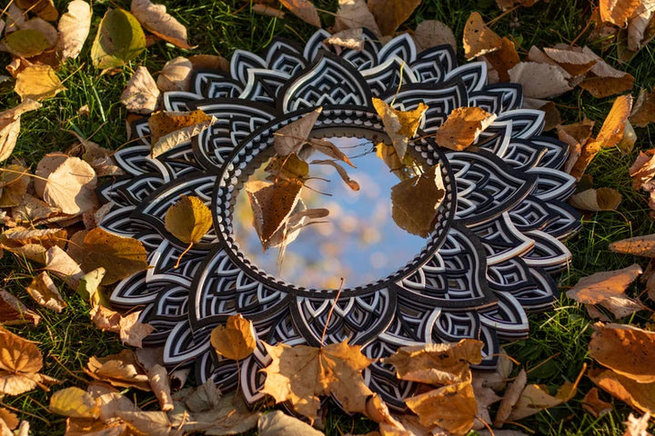 Boho Wooden Mirror Mandala