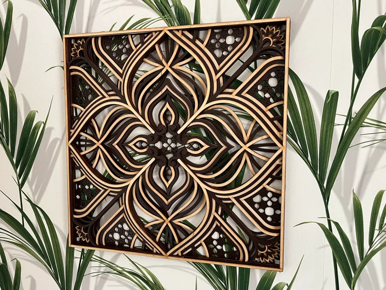 Mandala Wall Art | 3D Wood Wall Art | Sacred Geometry |