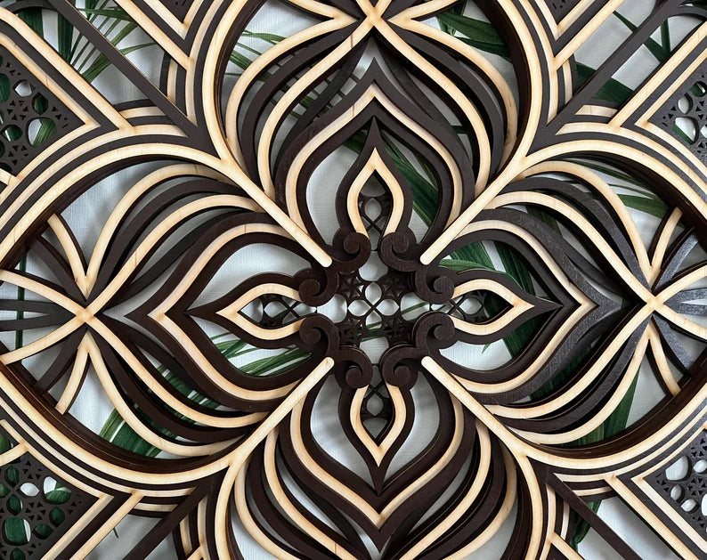 Mandala Wall Art | 3D Wood Wall Art | Sacred Geometry |