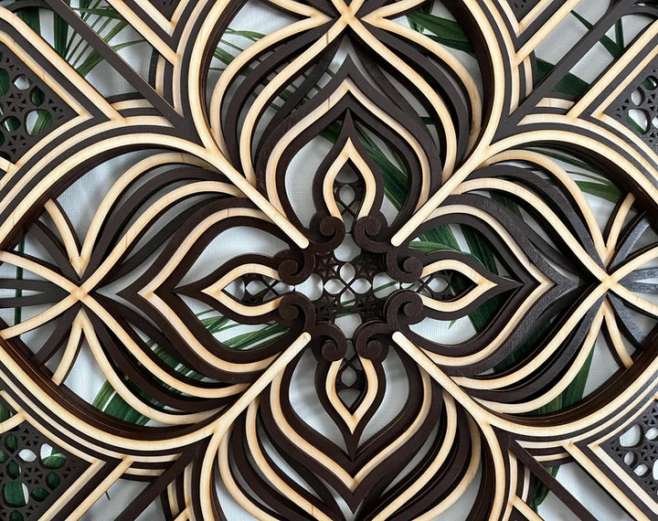 Mandala Wall Art | 3D Wood Wall Art | Sacred Geometry |