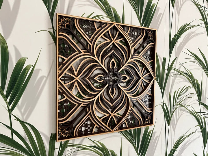 Mandala Wall Art | 3D Wood Wall Art | Sacred Geometry |