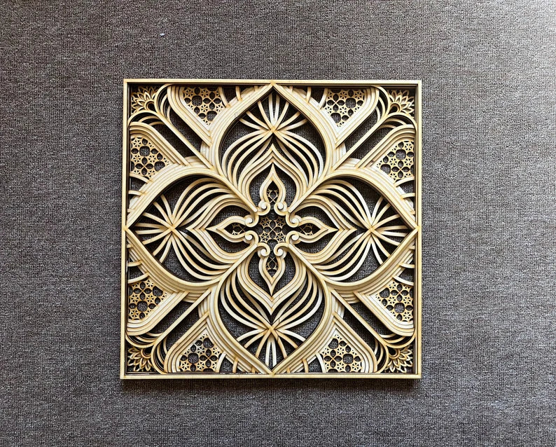 Mandala Wall Art | 3D Wood Wall Art | Sacred Geometry |