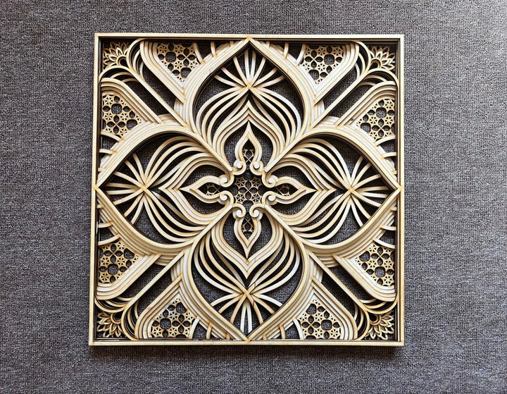Mandala Wall Art | 3D Wood Wall Art | Sacred Geometry |