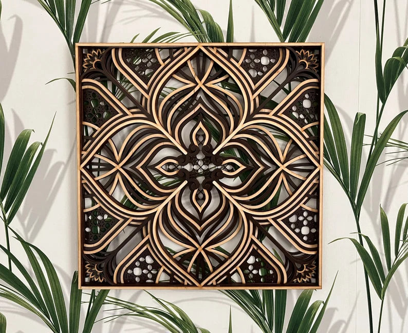 Mandala Wall Art | 3D Wood Wall Art | Sacred Geometry |