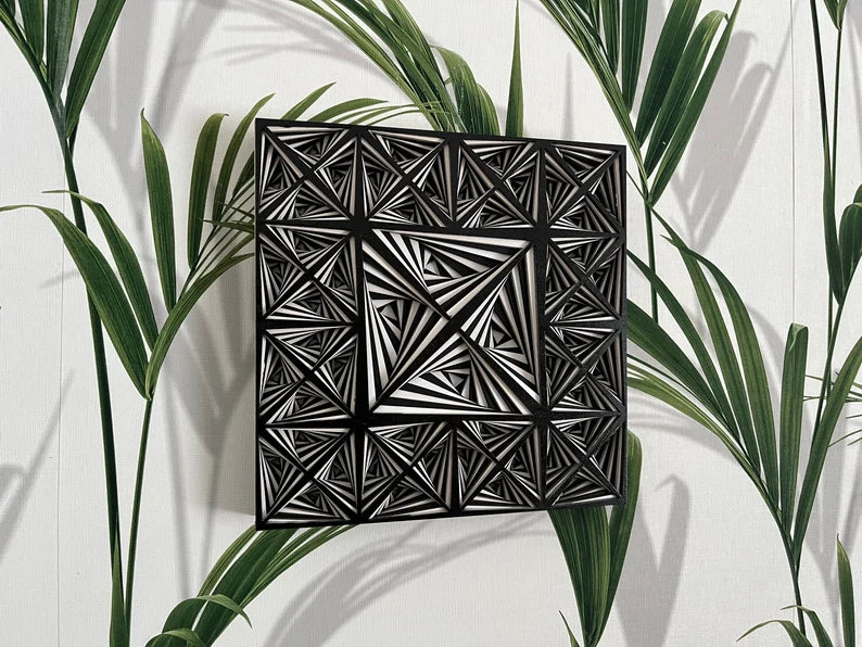 Black & White Illusion Mandala Wall Art