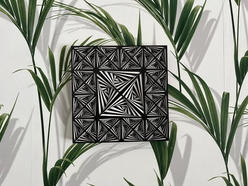 Black & White Illusion Mandala Wall Art
