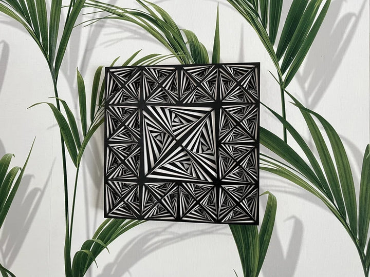 Black & White Illusion Mandala Wall Art