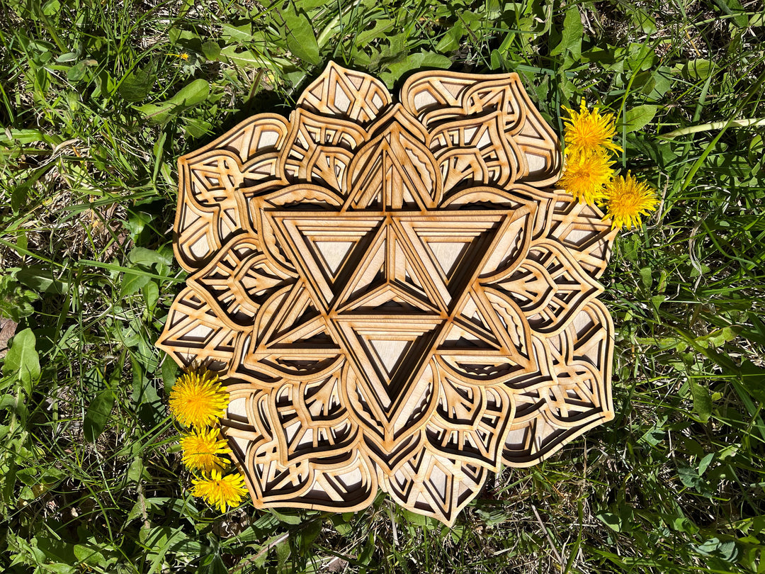 Merkaba Sacred Geometry Mandala Wall Art