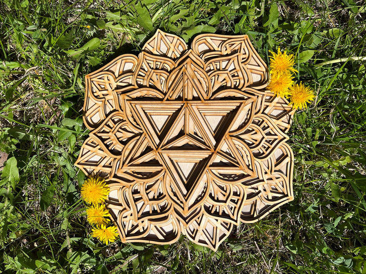 Merkaba Sacred Geometry Mandala Wall Art